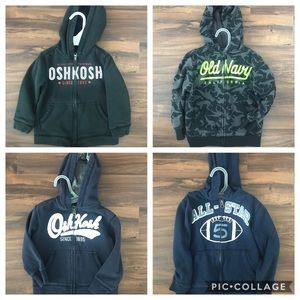 Bundle of toddler kids children’s 3T zip hoodies